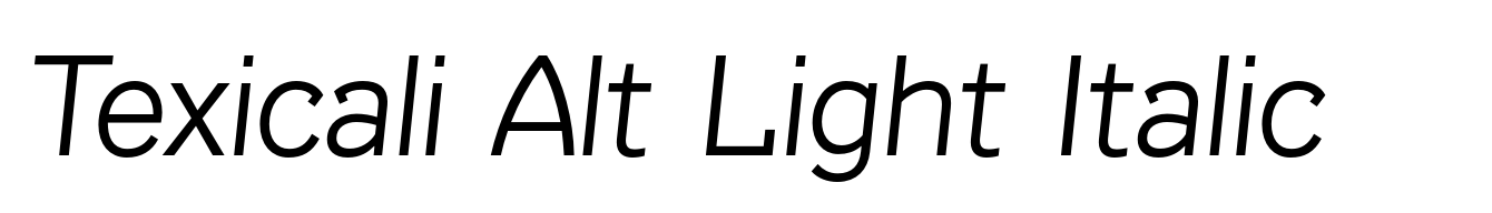 Texicali Alt Light Italic
